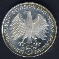 NSZK 1977. 5M Ag "Gauß" T:BU