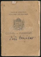 1926 Bp., A Magyar Királyság által kiállított fényképes útlevél