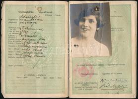 1926 Bp., A Magyar Királyság által kiállított fényképes útlevél