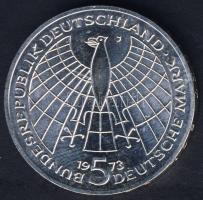 NSZK 1973. 5M Ag "Kopernikus" T:BU