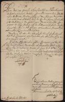 1775 Erdély katonai kormányzójának hivatalos levele