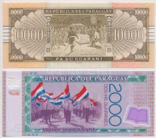 Paraguay 2004. 10.000G + 2008. 2000G T:I 
Paraguay 2004. 10.000 Guaranies + 2008. 2000 Guaranies C:...