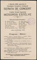 1932 Az Erdélyi Kárpát Egyesület műsoros estélyének programja