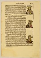 1493 A Hartmann Schedel krónika egy lapja , rajta VII. Henrik, Vilmos, Konrád császárok, Lajos franc...