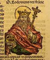 1493 A Hartmann Schedel krónika egy lapja , rajta VII. Henrik, Vilmos, Konrád császárok, Lajos franc...