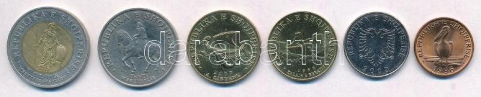 Albánia 1996-2000. 1L-100L (6xklf) T:1-,2
Albania 1996-2000. 1 Lek - 100 Leke (6xdiff) C:AU,XF