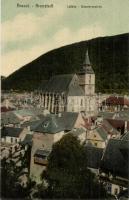 Brassó, Kronstadt, Brasov; látkép templommal, kiadja Benkő Ignác / panorma view with church