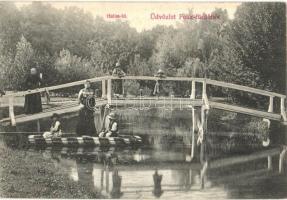 Félixfürdő, Baile Felix; Halas-tó, híd, kiadja Özv. Veres Bernátné / lake, bridge (EK)