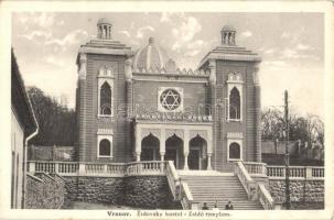 Varannó, Vranov nad Toplou; Zidovsky kostol / Zsidó templom, zsinagóga / synagogue (fa)