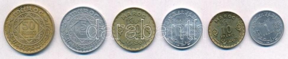 Marokkó 1951-1952. 1Fr-50Fr (6xdiff) T:2 Morocco 1951-1952. 1 Franc - 50 Francs (6xdiff) C:XF