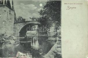 1899 Izmir, Smyrne; Mélés et pont des Caravanes / old bridge (EK)