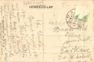 Érsekújvár, Nové Zámky; Vasútállomás, pályaudvar, szerelvény, létra, vasutasok. W. L. Bp. 437. / rai...