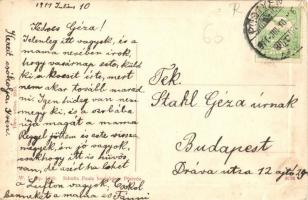 Pöstyén, Pistyan, Piestany; Erzsébet út, Reiszmann Adolf üzlete, babakocsi. W. L. Bp. 4400. Kiadja S...