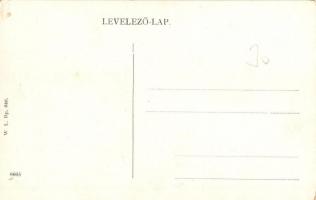 Pozsony, Pressburg, Bratislava; Vásár tér, templom, piaci árusok, Fürst M. üzlete, villamos. W. L. B...