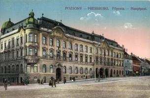 Pozsony, Pressburg, Bratislava; Főposta / Hauptpost / main post office (fa)