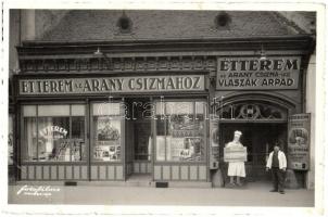 Kolozsvár, Cluj; Vlaszák Árpád vendéglője, Étterem az Aranycsizmához, Fotofilm Kolozsvár / restaurant, inn (EB)