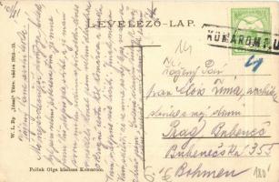 Komárom, Komárno; Klapka tér és szobor, Városháza, üzletek. "Ideal" W. L. Bp. Pollak Olga ...