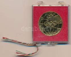 Csúcs Viktória (1934-1993) 1972. "München Olimpia" aranyozott fém emlékérem (32mm) T:1-