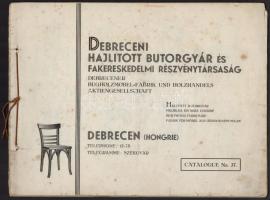 cca 1920 Debreceni hajlított bútorgyár képes reklám kiadvány. Folio. 56 p. 24x31 cm