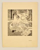 Franz von Bayros (1866-1924): Tabaksdose. a Der Toilettentisch mappából Klisé, papír, jelzés nélkül, 14x12 cm
