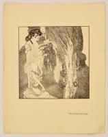 Franz von Bayros (1866-1924): Der Tempel der Cotys. a Der Toilettentisch mappából Klisé, papír, jelzés nélkül, 14x12 cm