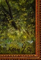 Kern jelzéssel: Őzike, olaj, vászon, fa keretben, 38,5×48,5 cm