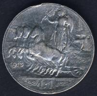 Olaszország 1913. 1L Ag T:3- kis ph.