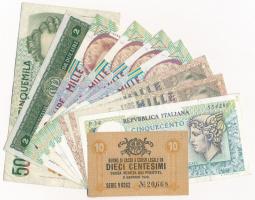 Olaszország 1918-1990. 1L-5000L (10x) T:III,III-  Italy 1918-1990. 1 Lira - 5000 Lire (10x) C:F,VG
