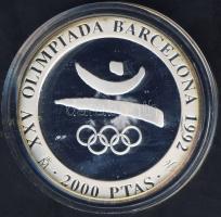 Spanyolország 1990. 2000P Ag "Olimpia-Szimbólum" T:PP