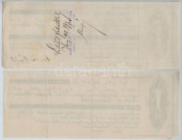 ~1910-1940. 6db-os csekk és díjkötelezvény tétel, egy kivételével mind kitöltött, néhányon bélyegzés...