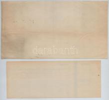 ~1910-1940. 6db-os csekk és díjkötelezvény tétel, egy kivételével mind kitöltött, néhányon bélyegzés...