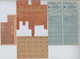 1943-1949. 4 klf élelmiszerjegy hiányos ívekben, benne kenyér-, zsír- és húsjegyek T:II-III