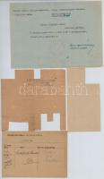 1943-1949. 4 klf élelmiszerjegy hiányos ívekben, benne kenyér-, zsír- és húsjegyek T:II-III