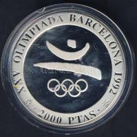 Spanyolország 1990. 2000P Ag "Olimpia-Szimbólum" T:PP