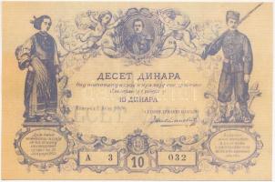 Szerbia 1876. 10D replika T:I Serbia 1876. 10 Dinara replica C:UNC