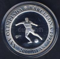 Spanyolország 1990. 2000P Ag "Olimpia-Labdarúgás" T:PP