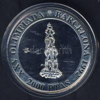 Spanyolország 1990. 2000P Ag "Olimpia-Piramis" T:BU