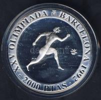 Spanyolország 1990. 2000P Ag "Olimpia-Futás" T:BU