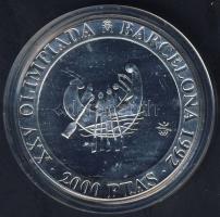 Spanyolország 1990. 2000P Ag "Olimpia-Régi hajó" T:PP
