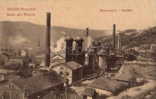 Resicabánya, Resita; Nagyolvasztók. W. L. 1143. / Hochöfen / blast furnaces (EK)