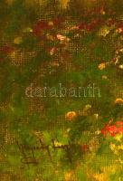 Neogrády jelzéssel: Virágszedés a vízparton, olaj, vászon, jelzett, fa keretben, 59×79 cm