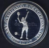 Spanyolország 1991. 2000P Ag "Olimpia-Tenisz" T:PP