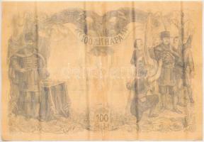 Szerbia 1876. 100D replika T:I-
Serbia 1876. 100 Dinara replica C:AU