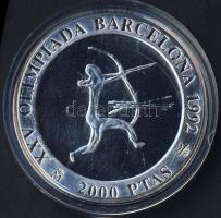 Spanyolország 1990. 2000P Ag "Olimpia-Íjász" T:PP