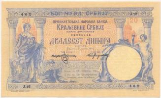 Szerbia 1905. 20D replika T:I Serbia 1905. 20 Dinara replica C:UNC
