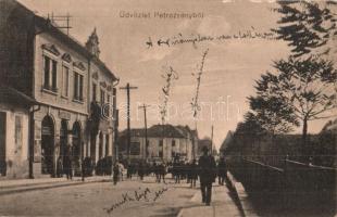 Petrozsény, Petrosani; Kossuth Lajos utca, Weisz Mór, Hirsch üzlete, Járásbíróság. Kiadja Adler Arthur / street view, shops, court (fa)