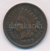 Amerikai Egyesült Államok 1902. 1c Br Indián T:2- USA 1902. 1 Cent Br Indian Head C:VF