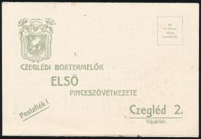 1920 Ceglédi Bortermelők Első Pinceszövetkezete, reklám prospektus, árjegyzékkel