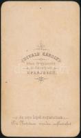 1868 Gróf Esterházy Károly (1847-1881) főrendiházi tag lovas kocsin, keményhátú fotó Divald Károly m...