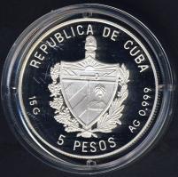 Kuba 1993. 5P Ag "Gőzhajó" T:PP